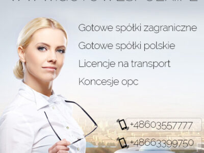 Gotowa Agencja Pośrednictwa Pracy GOTOWA LICENCJA NA SPEDYCJE, Spółki transportowe, WIRTUALNE BIURO USŁUGI KSIĘGOWE, Spółki zagraniczne 603557777